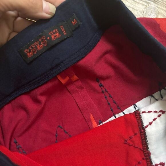 Lulu H Paris Design For You Embroidered Elastic Waist Skirt Size Medium - Picture 2 of 3